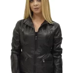 GIACCA DONNA in vera pelle (nappa) Mod. Emilia – colore Nero