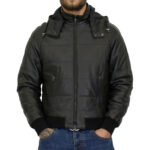 GIUBBOTTO UOMO  IN VERA PELLE MODELLO R32 NERO