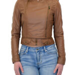 GIUBBINO DIONNA  IN VERA PELLE (NAPPA) MODELLO D22 CAMEL