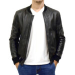 GIUBBOTTO UOMO IN VERA PELLE MODELLO NICO NERO